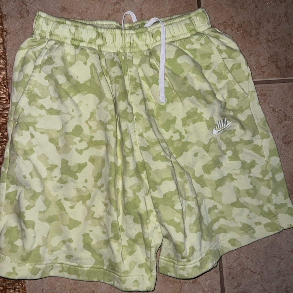 Men’s Nike Green Camo Sweatshorts